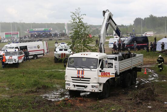 Fire extinguishing training in Belgorod region