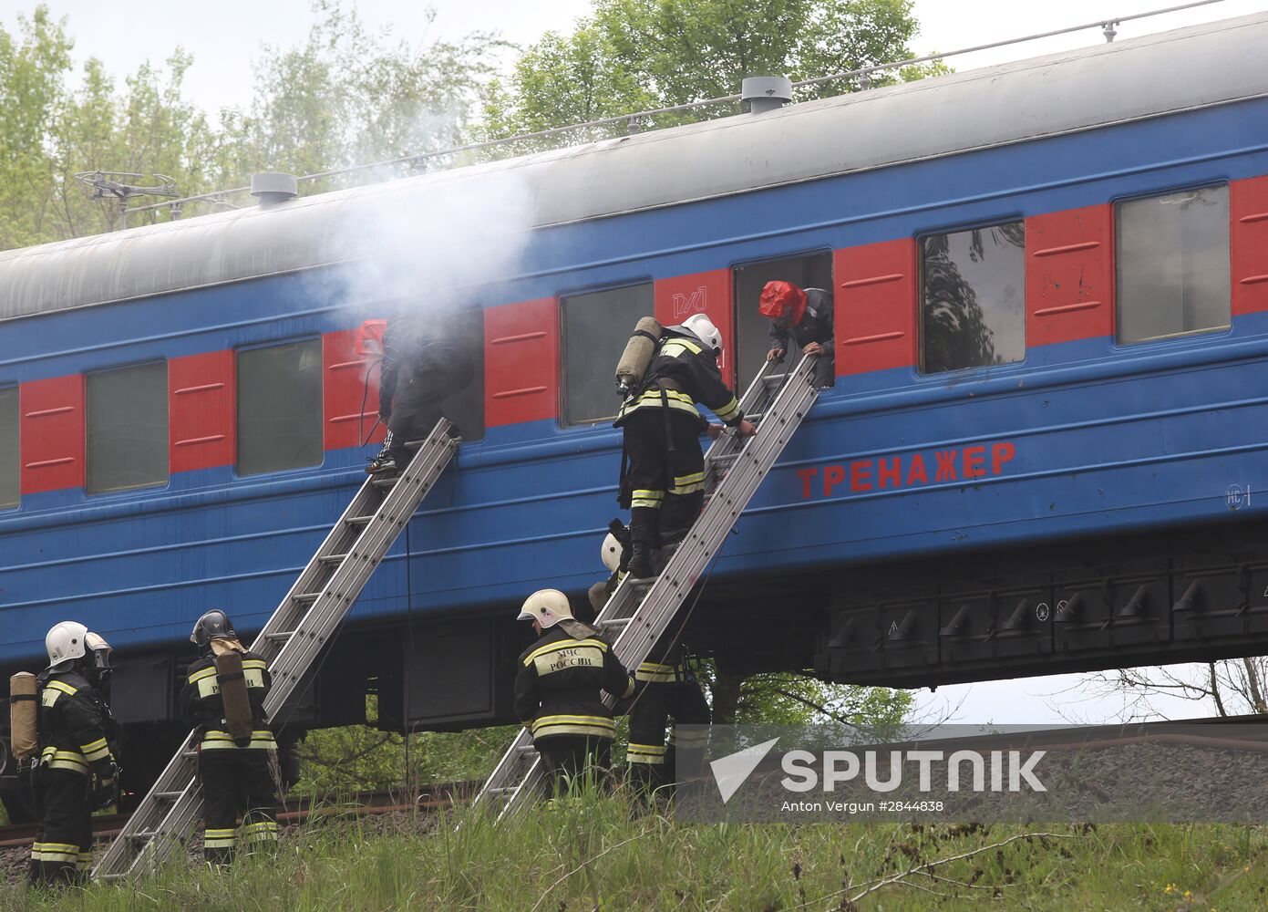Fire extinguishing training in Belgorod region
