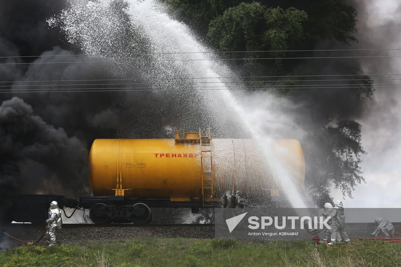 Fire extinguishing training in Belgorod region