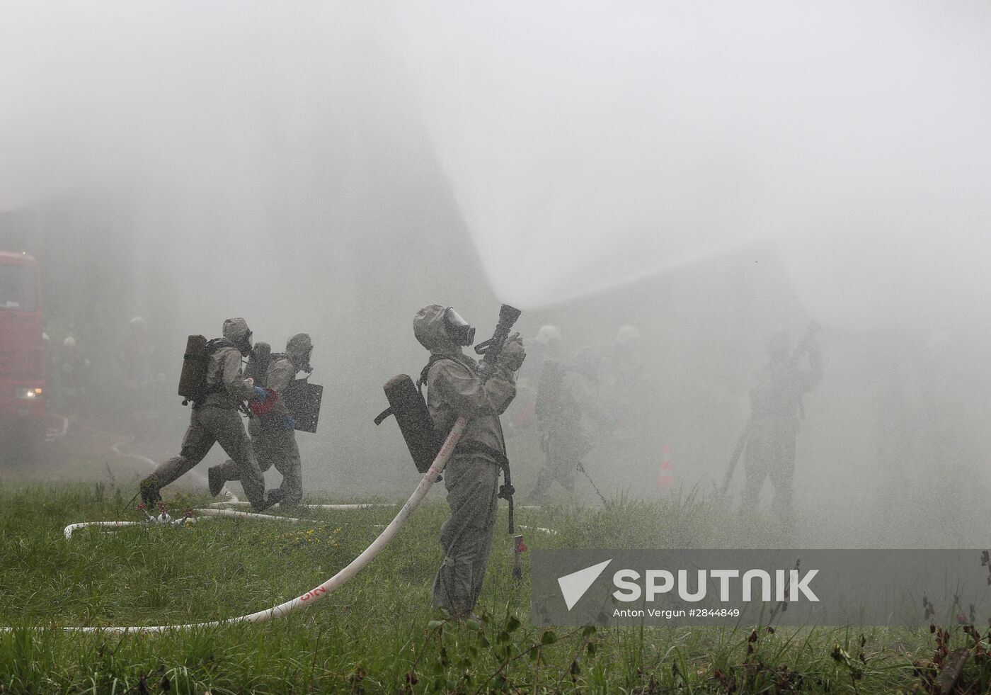 Fire extinguishing training in Belgorod region