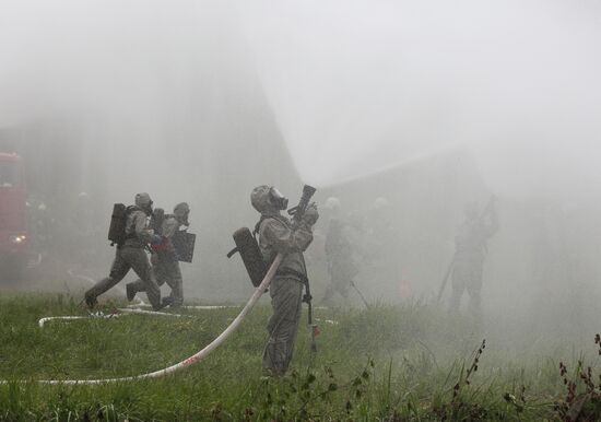 Fire extinguishing training in Belgorod region