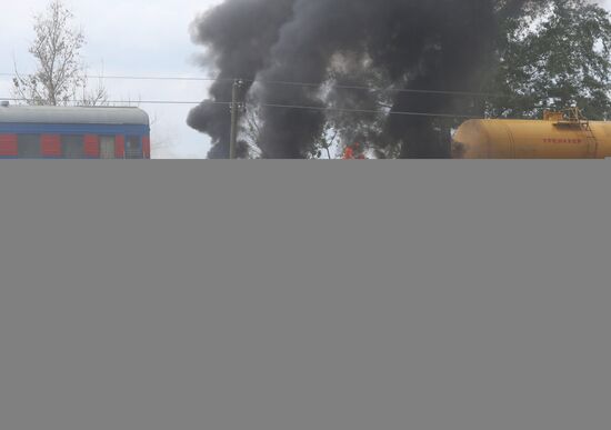 Fire extinguishing training in Belgorod region