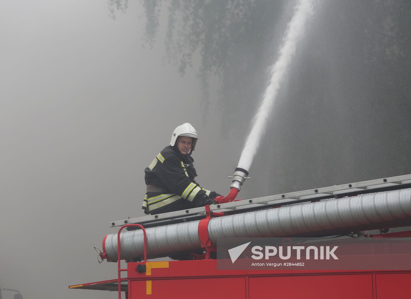 Fire extinguishing training in Belgorod region