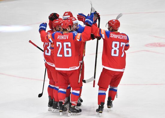 2016 IIHF World Ice Hockey Championship. Russia vs. Denmark