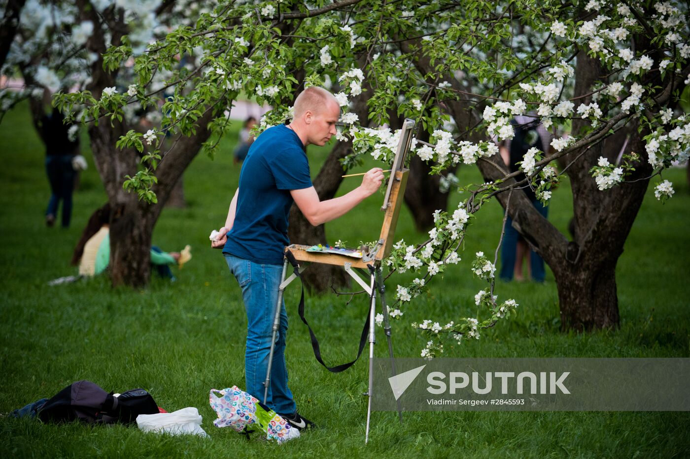 Muscovites visit Kolomenskoye park and estate