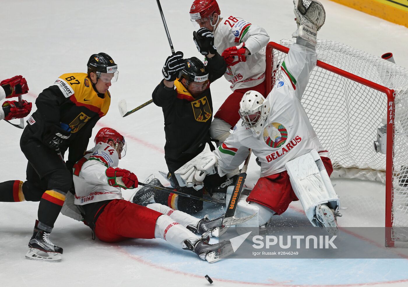 2016 IIHF World Ice Hockey Championship. Germany vs. Belarus