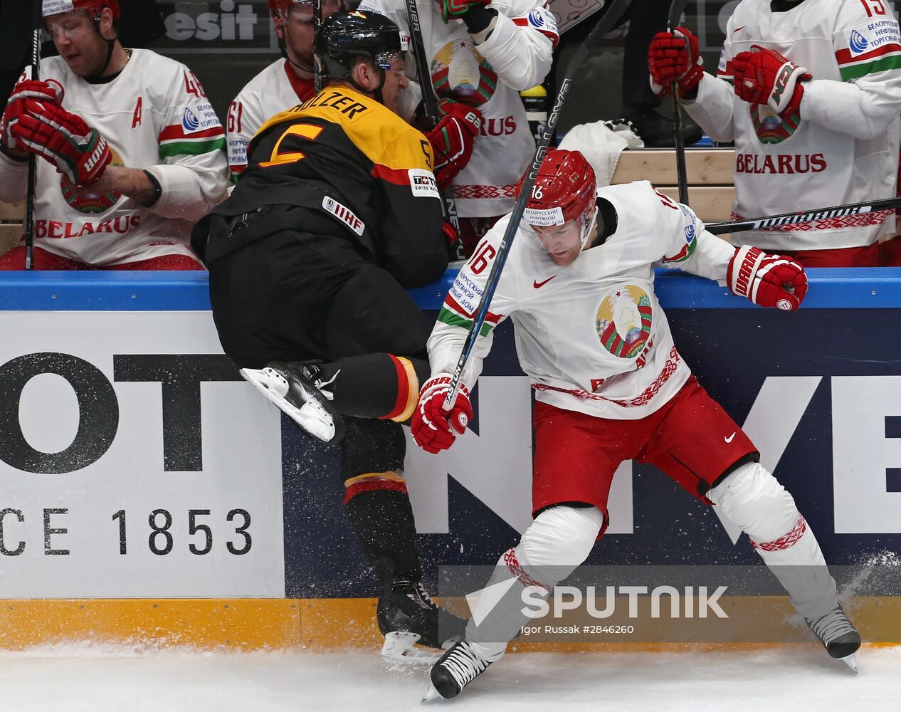 2016 IIHF World Ice Hockey Championship. Germany vs. Belarus