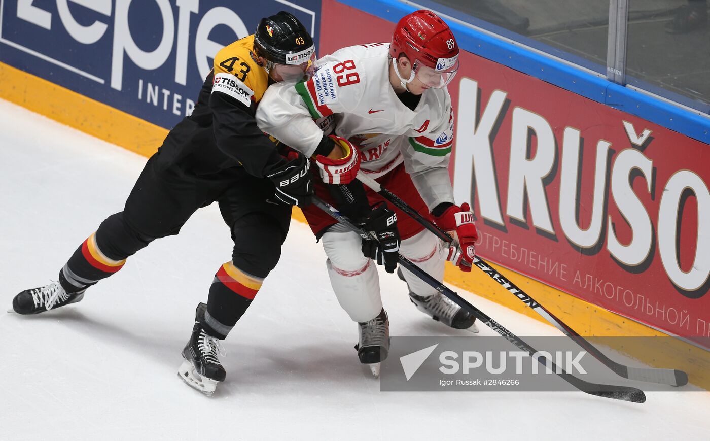 2016 IIHF World Ice Hockey Championship. Germany vs. Belarus