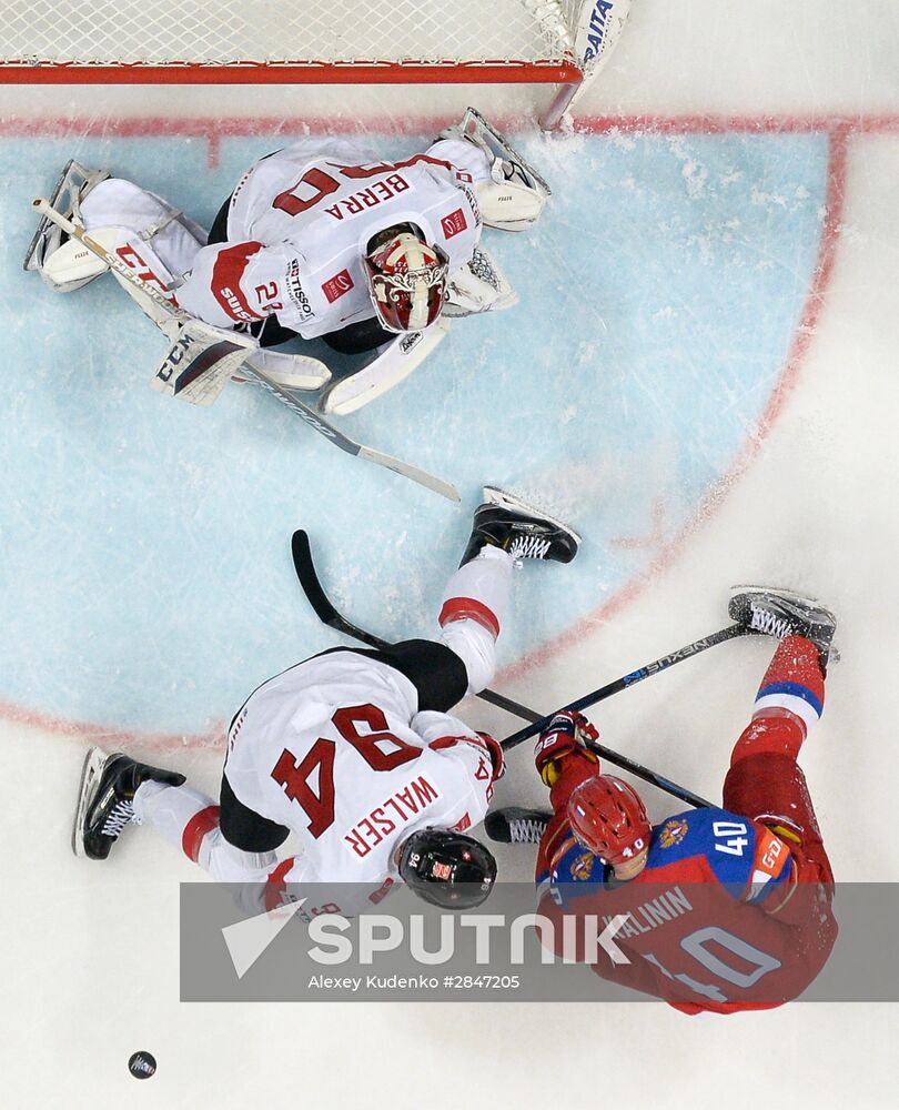 2016 IIHF World Ice Hockey Championship. Russia vs. Switzerland