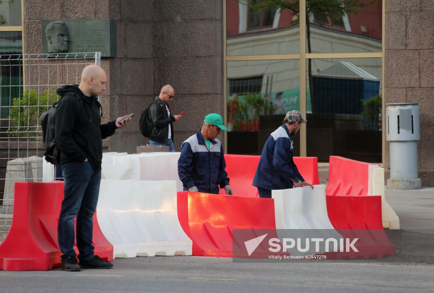 Tverskaya Street in Moscow undergoes reconstruction