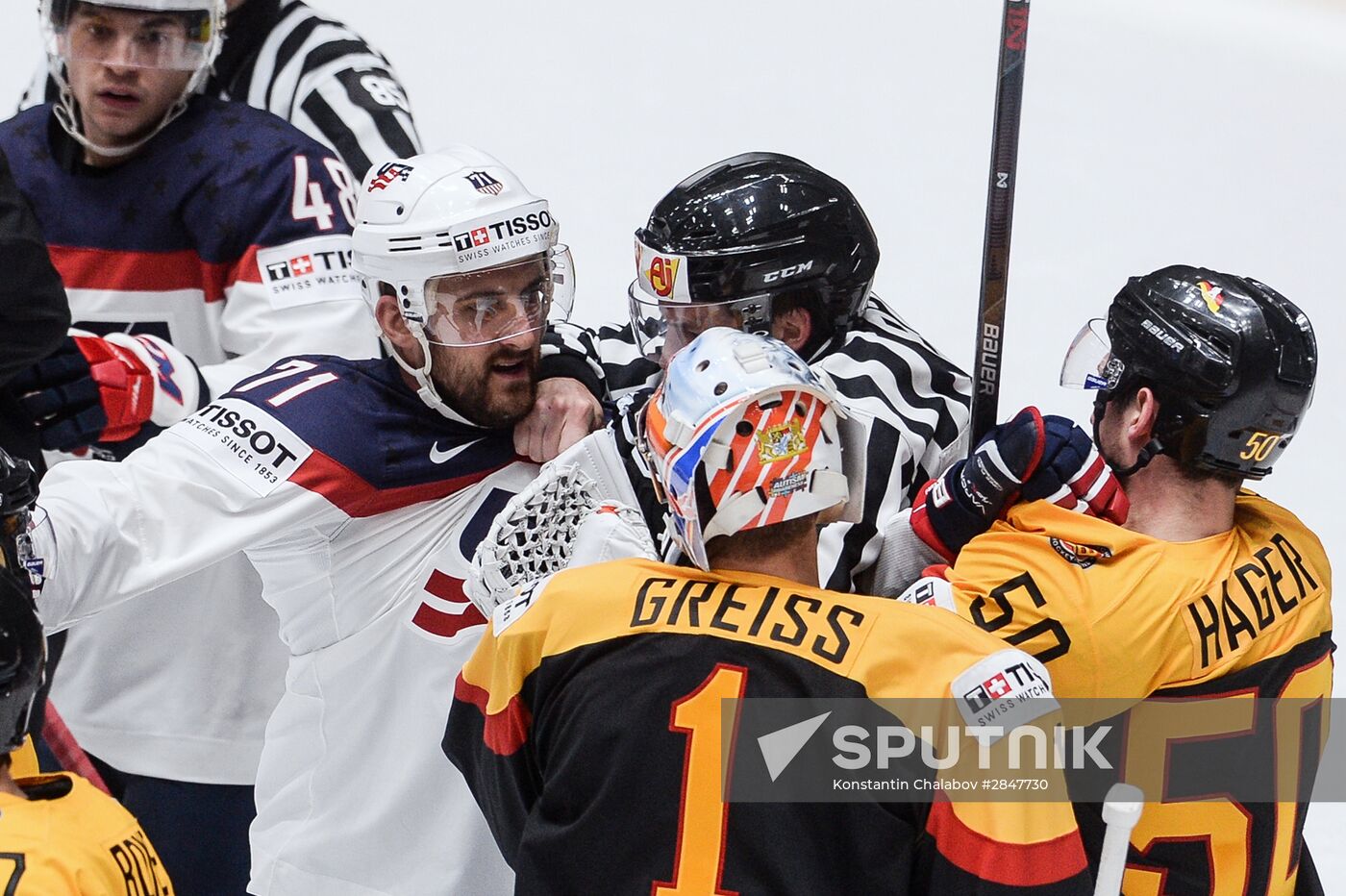 2016 IIHF World Championship. Germany vs. USA