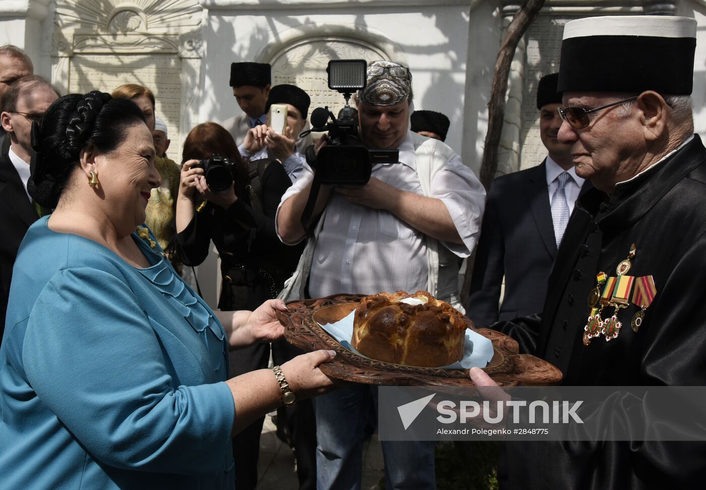 Grand Duchess Maria and Grand Duke Georgy Romanovs visit Yevpatoriya