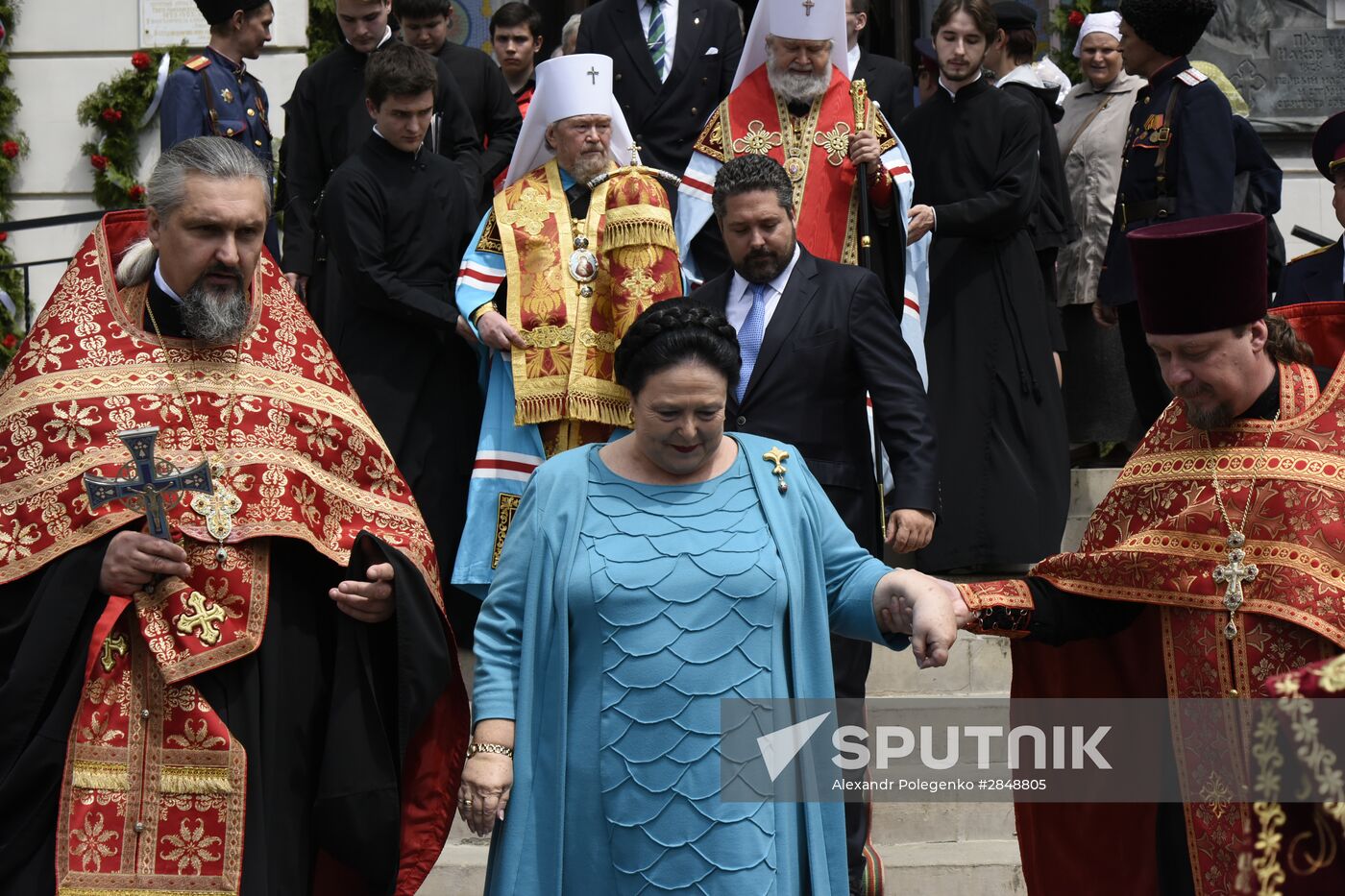 Grand Duchess Maria and Grand Duke Georgy Romanovs visit Yevpatoriya