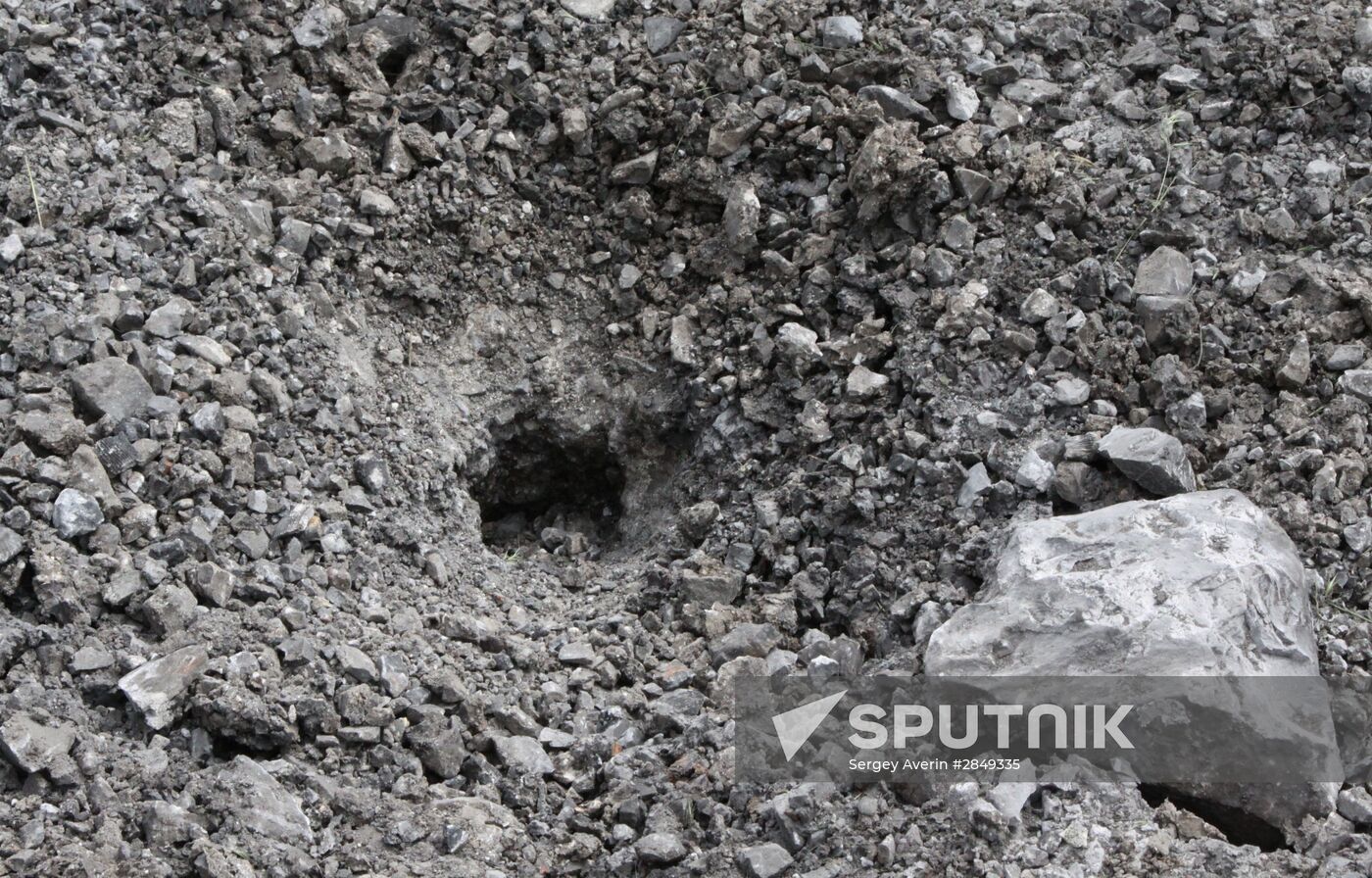 Aftermath of shelling of Dokuchayevsk, Donetsk Region
