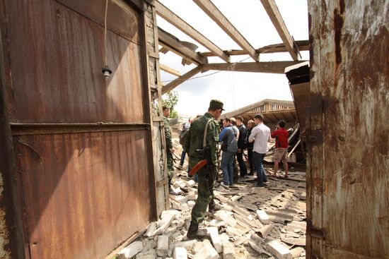 Aftermath of shelling of Dokuchayevsk, Donetsk Region