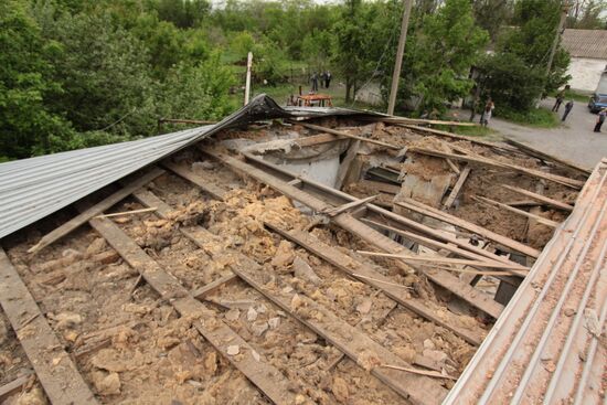 Aftermath of shelling of Dokuchayevsk, Donetsk Region