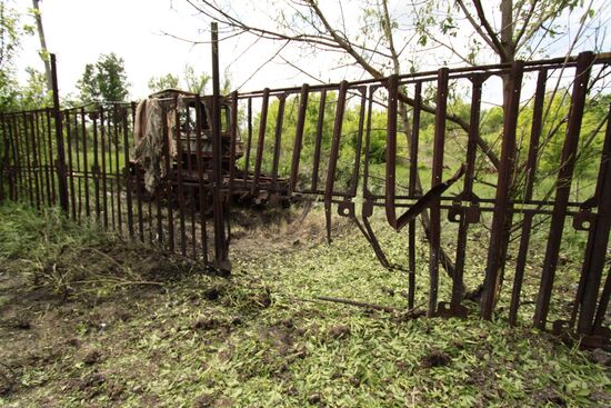 Aftermath of shelling of Dokuchayevsk, Donetsk Region