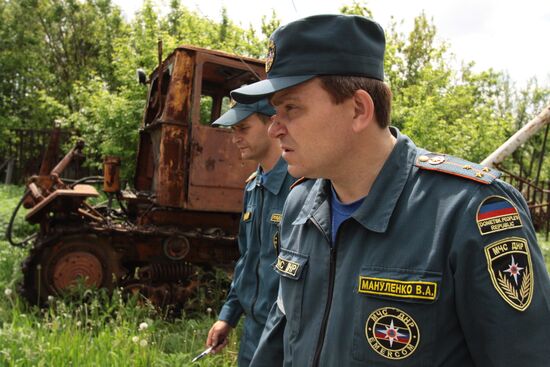Aftermath of shelling of Dokuchayevsk, Donetsk Region