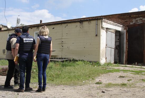 Aftermath of shelling of Dokuchayevsk, Donetsk Region