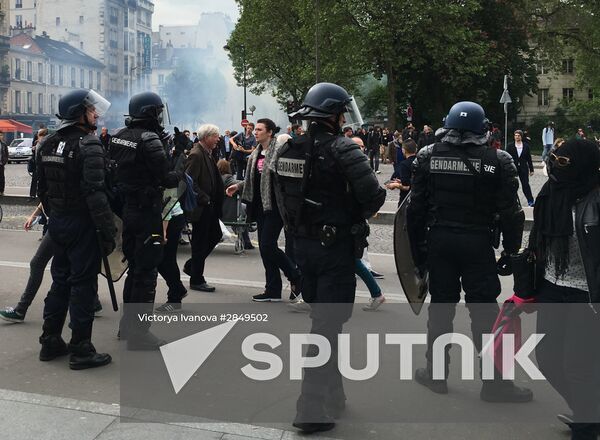 Protests against labor reform in Paris