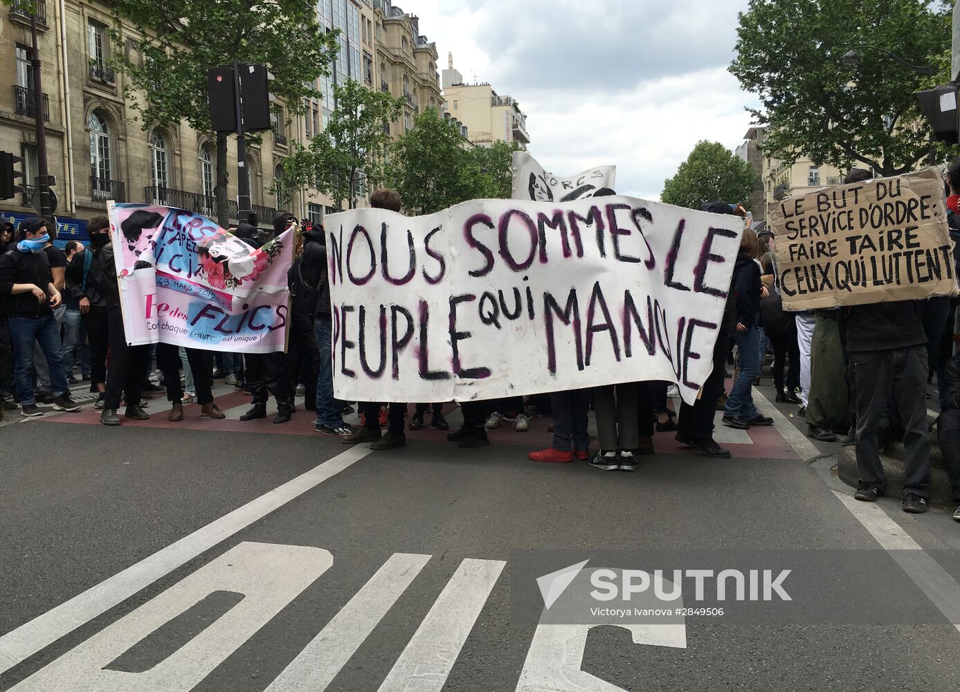 Protests against labor reform in Paris