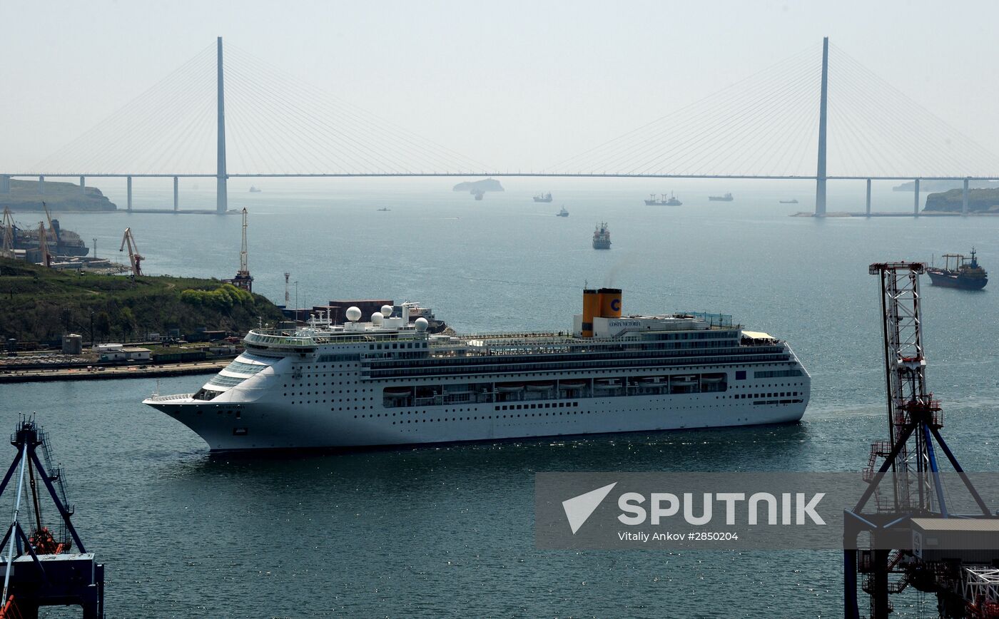 Transocean cruise ship "Costa Victoria" arrives in Vladivostok