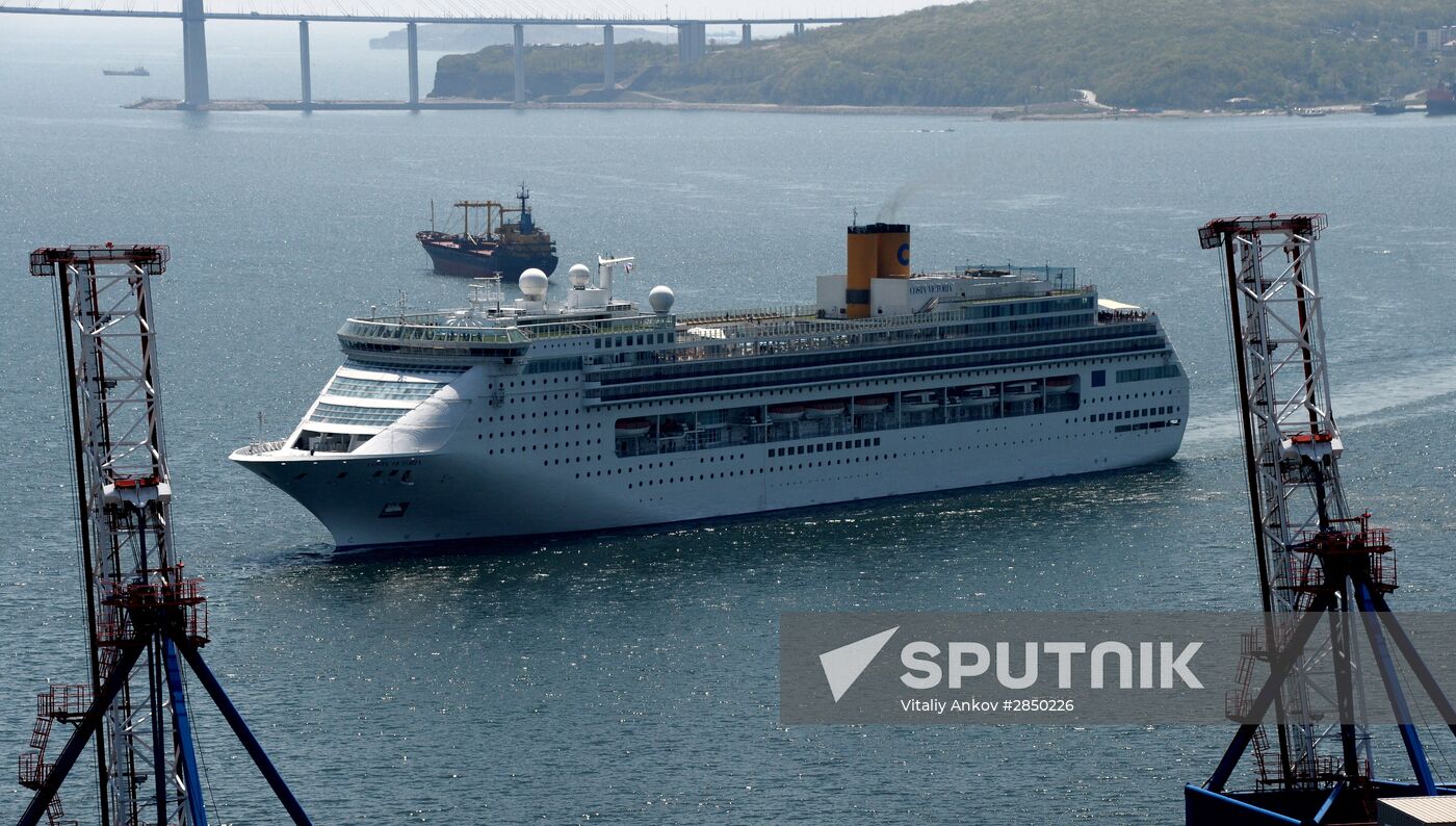 Transocean cruise ship "Costa Victoria" arrives in Vladivostok