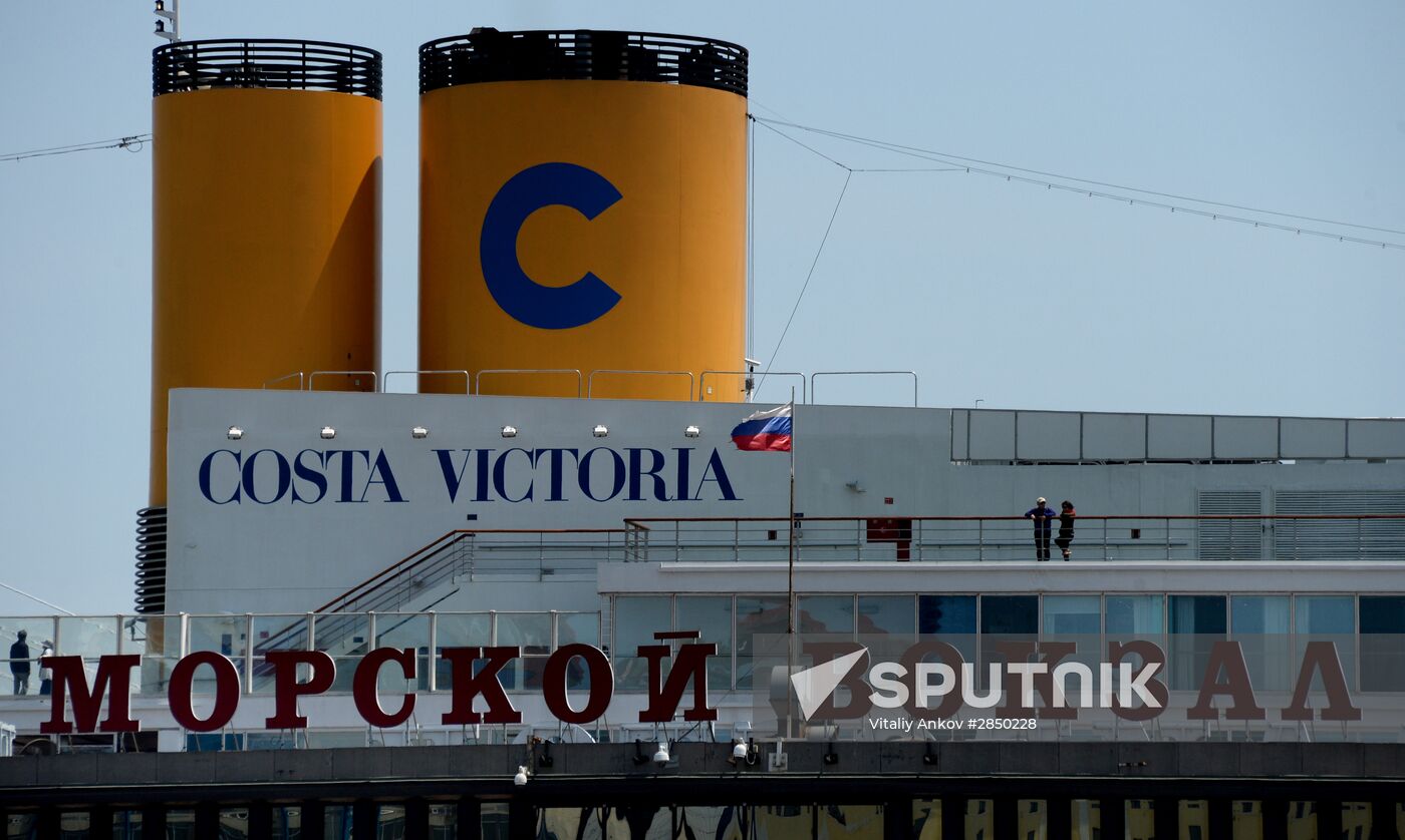 Transocean cruise ship "Costa Victoria" arrives in Vladivostok
