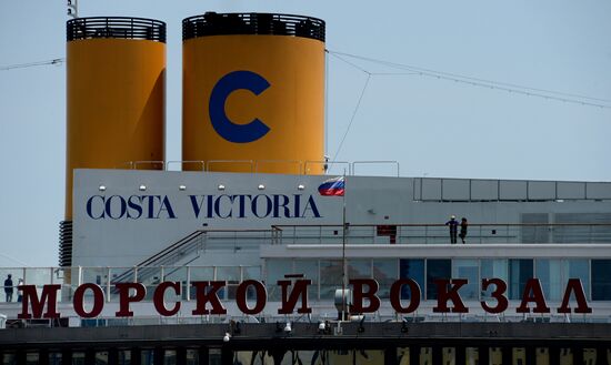 Transocean cruise ship "Costa Victoria" arrives in Vladivostok