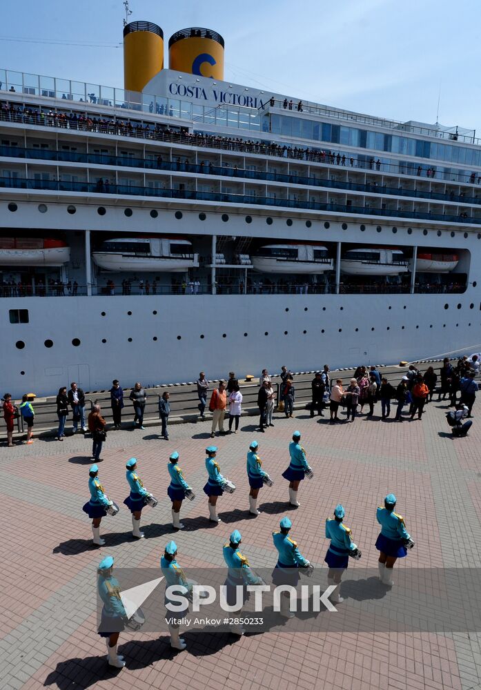 Transocean cruise ship "Costa Victoria" arrives in Vladivostok