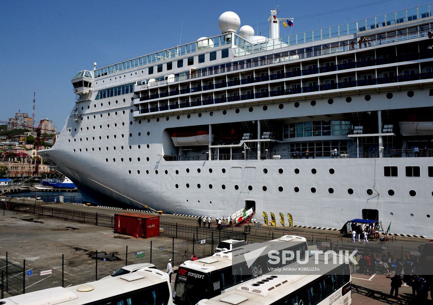 Transocean cruise ship "Costa Victoria" arrives in Vladivostok