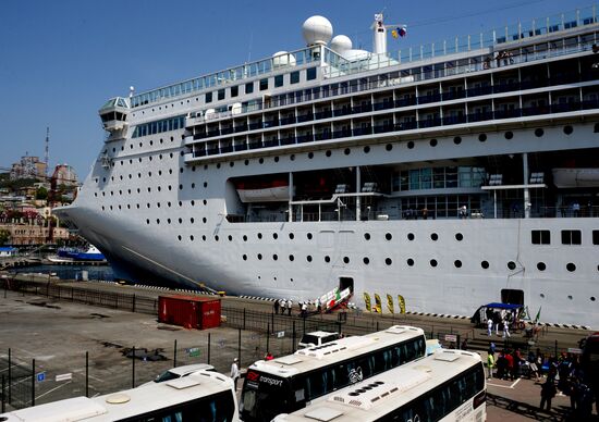 Transocean cruise ship "Costa Victoria" arrives in Vladivostok