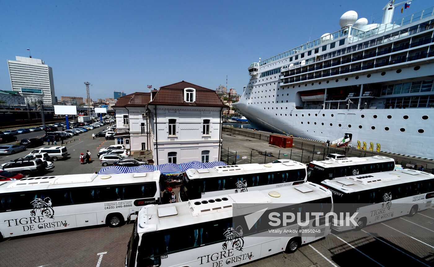 Transocean cruise ship "Costa Victoria" arrives in Vladivostok