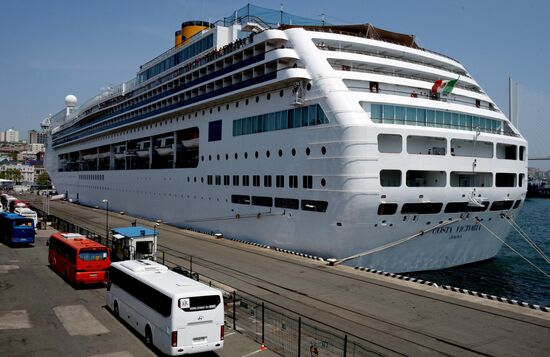 Transocean cruise ship "Costa Victoria" arrives in Vladivostok