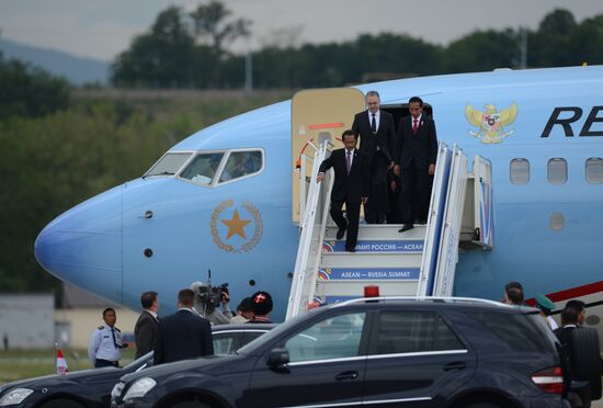 Indonesian President Joko Widodo arrives in Sochi for ASEAN-Russia Summit
