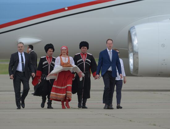 Indonesian President Joko Widodo arrives in Sochi for ASEAN-Russia Summit