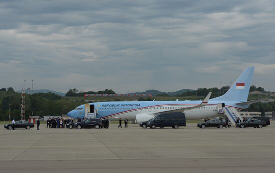 Indonesian President Joko Widodo arrives in Sochi for ASEAN-Russia Summit