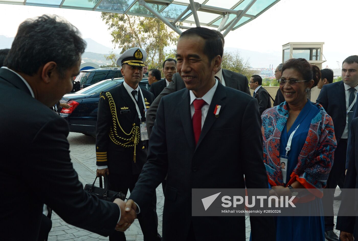 Indonesian President Joko Widodo arrives in Sochi for ASEAN-Russia Summit