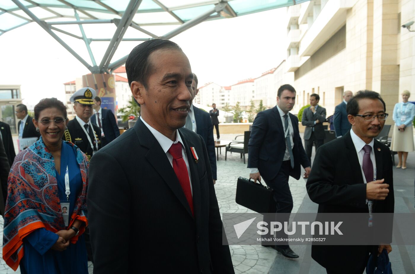 Indonesian President Joko Widodo arrives in Sochi for ASEAN-Russia Summit