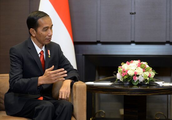 Vladimir Putin's limited attendance meeting with President of Indonesia Joko Widodo