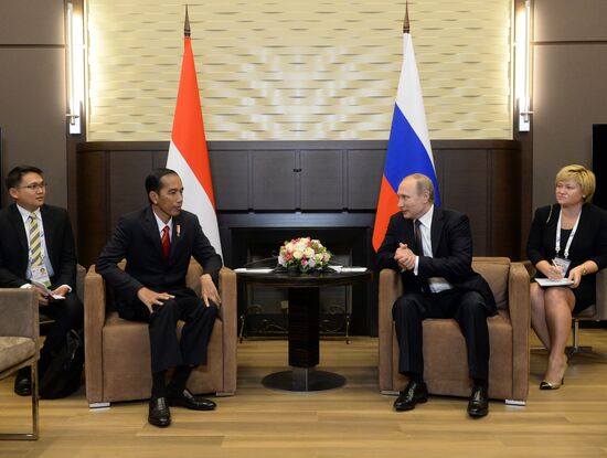 Vladimir Putin's limited attendance meeting with President of Indonesia Joko Widodo