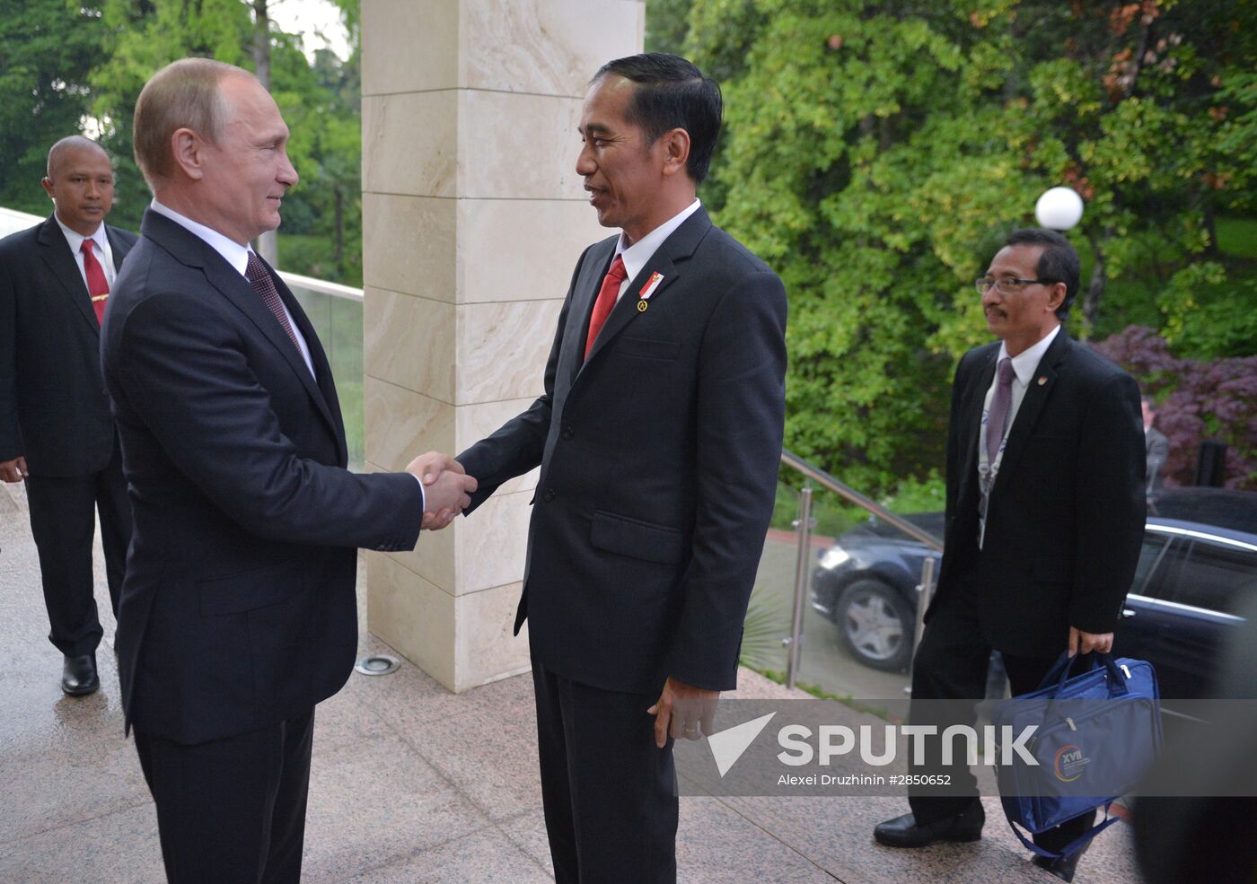 Vladimir Putin meets with President of Indonesia Joko Widodo