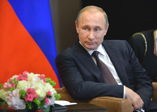 Vladimir Putin meets with President of Indonesia Joko Widodo