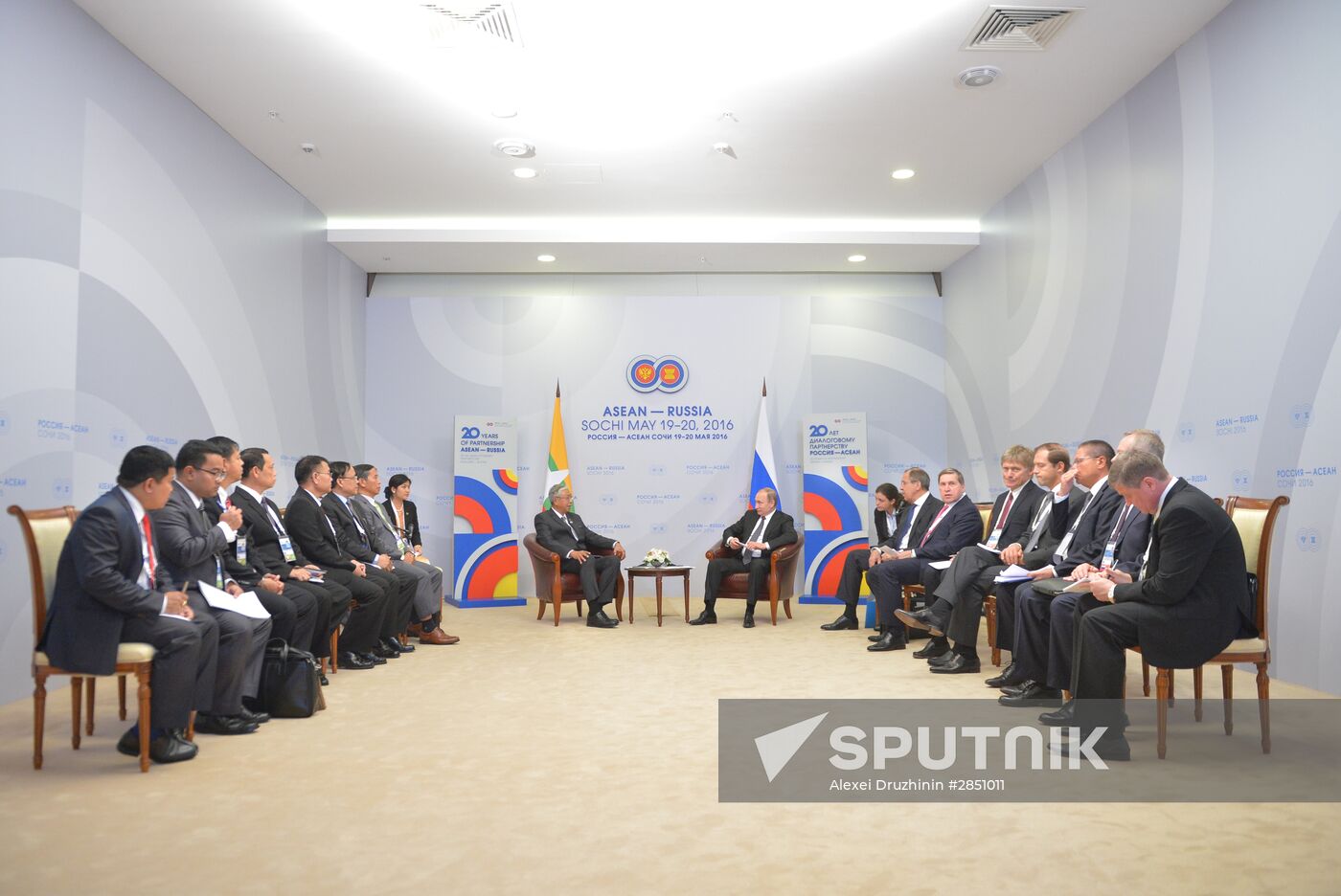 Russian President Vladimir Putin's bilateral meeting with President of Myanmar Htin Kyaw