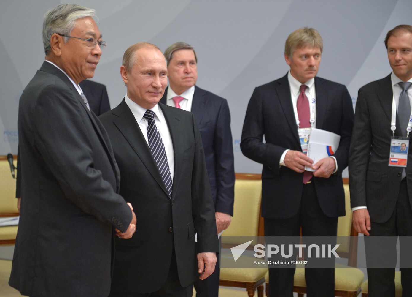Russian President Vladimir Putin's bilateral meeting with President of Myanmar Htin Kyaw