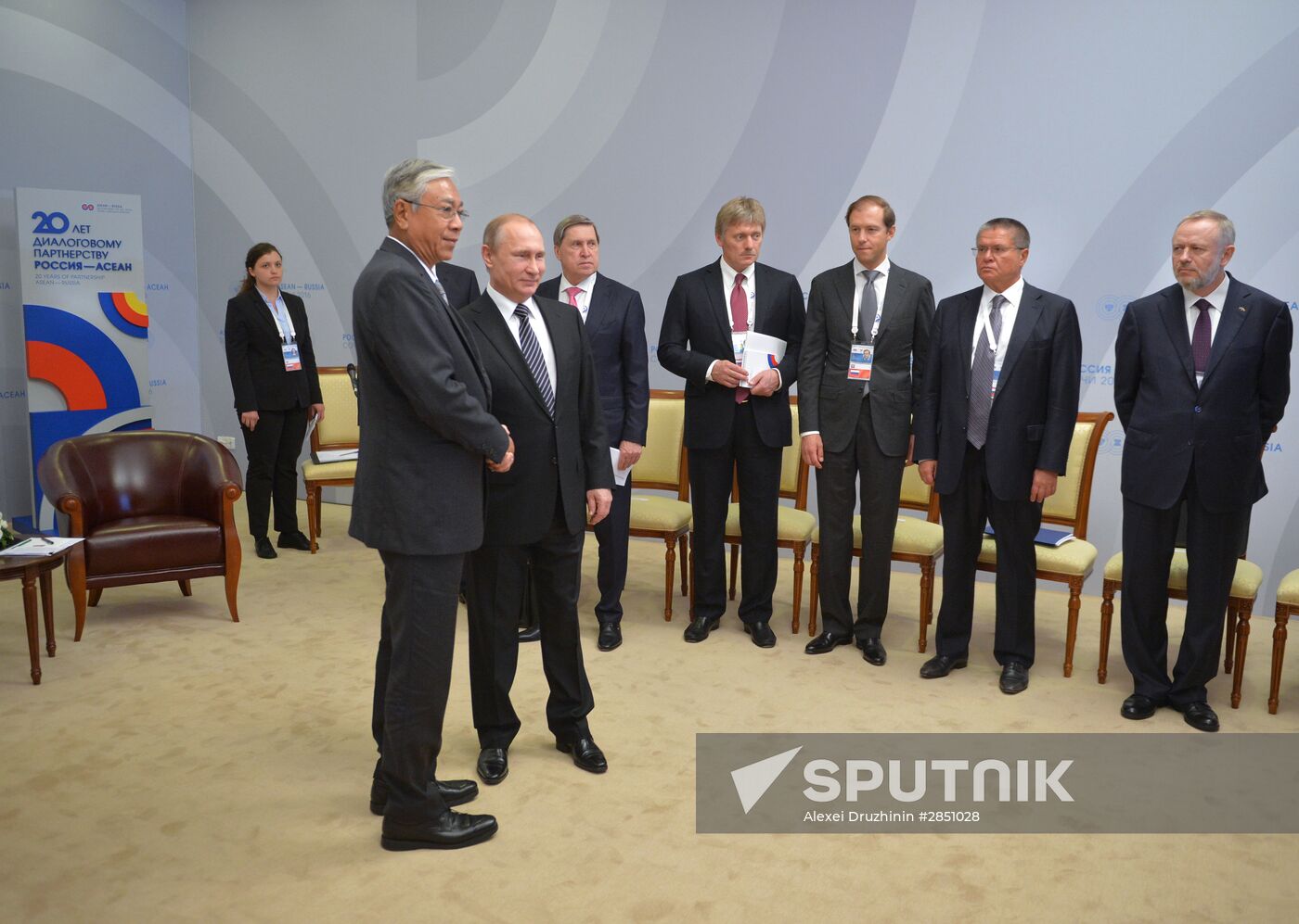 Russian President Vladimir Putin's bilateral meeting with President of Myanmar Htin Kyaw