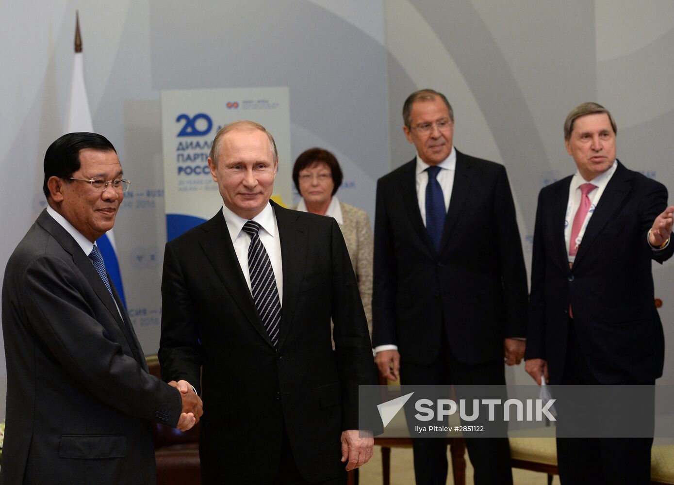 President Vladimir Putin meets with Prime Minister of Cambodia Hun Sen