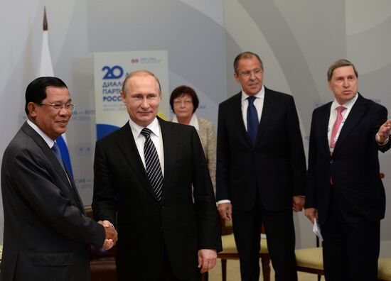 President Vladimir Putin meets with Prime Minister of Cambodia Hun Sen