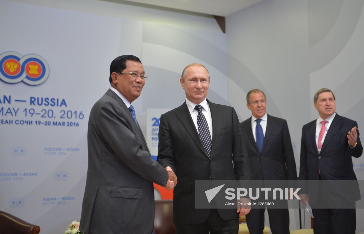 President Vladimir Putin meets with Prime Minister of Cambodia Hun Sen