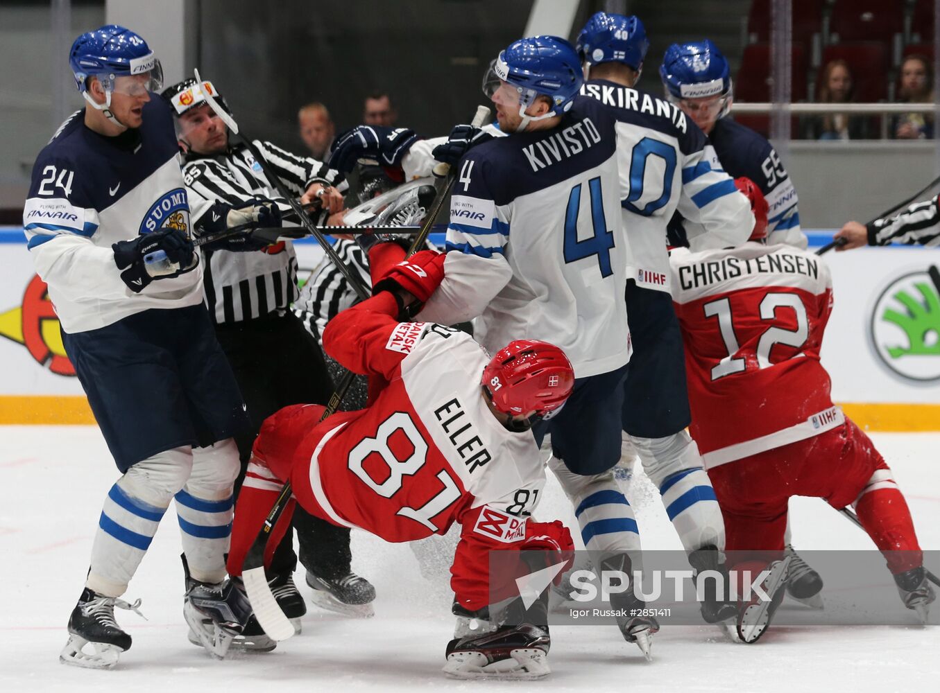 World Ice Hockey Championship. Finland vs. Denmark